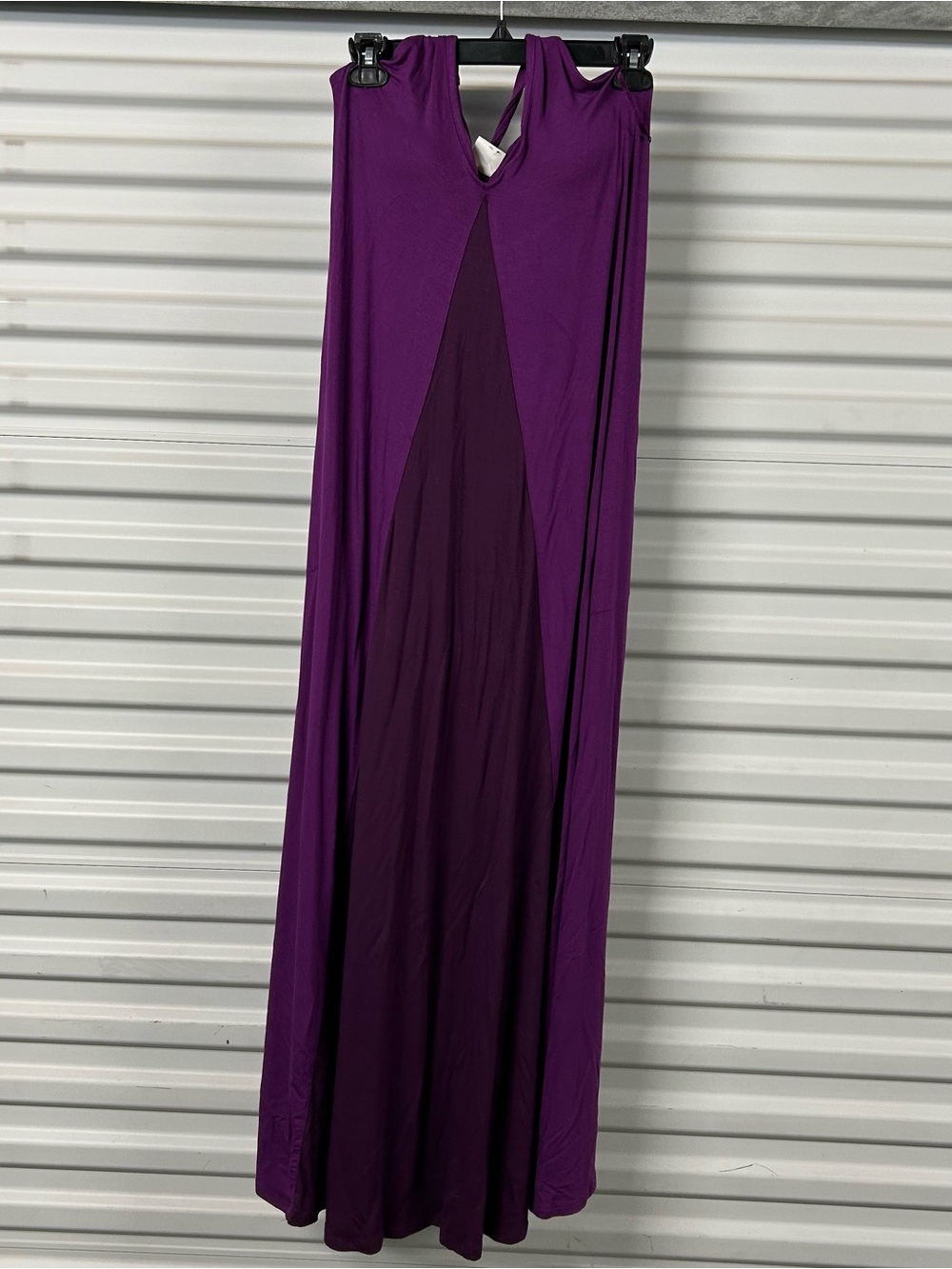 Soma Purple Two-Tone V-Neck Maxi Dress